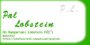 pal lobstein business card